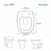 Tampa De Vaso Art Biscuit (bege Claro) Para Bacia Incepa 6lpf
