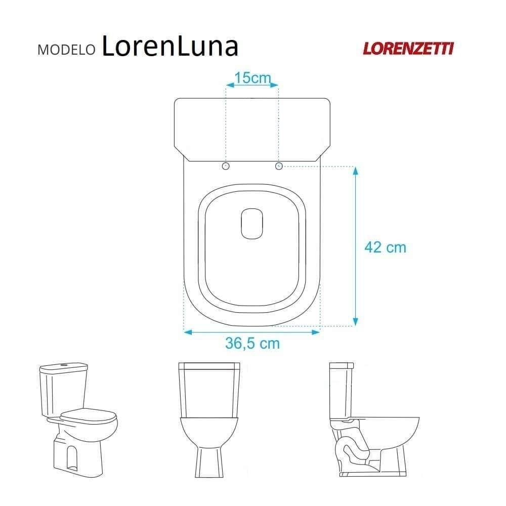 Tampa De Privada Em Mdf Loren Luna Cinza Claro Para Louça Lorenzetti - 3