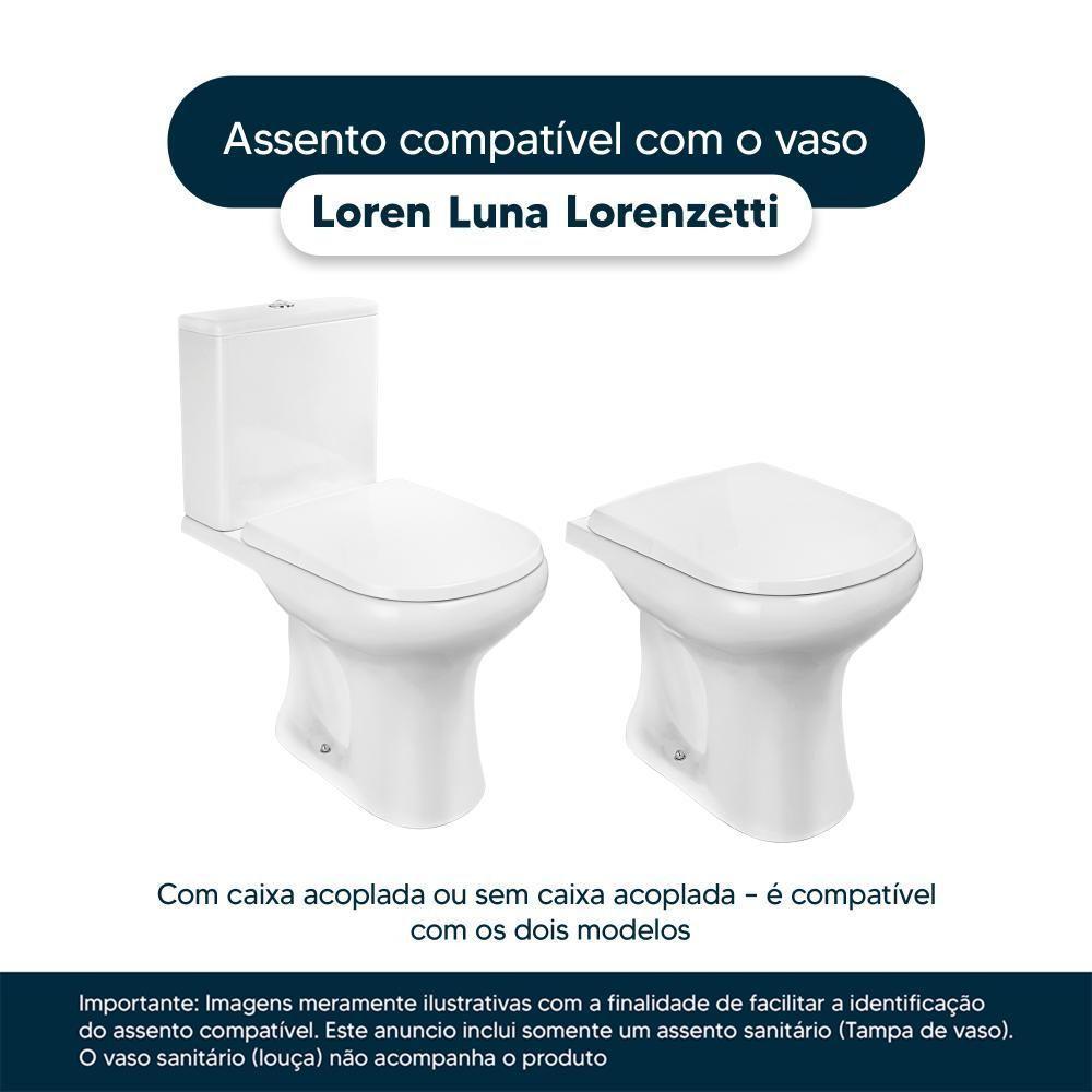 Tampa De Privada Em Mdf Loren Luna Cinza Claro Para Louça Lorenzetti - 4