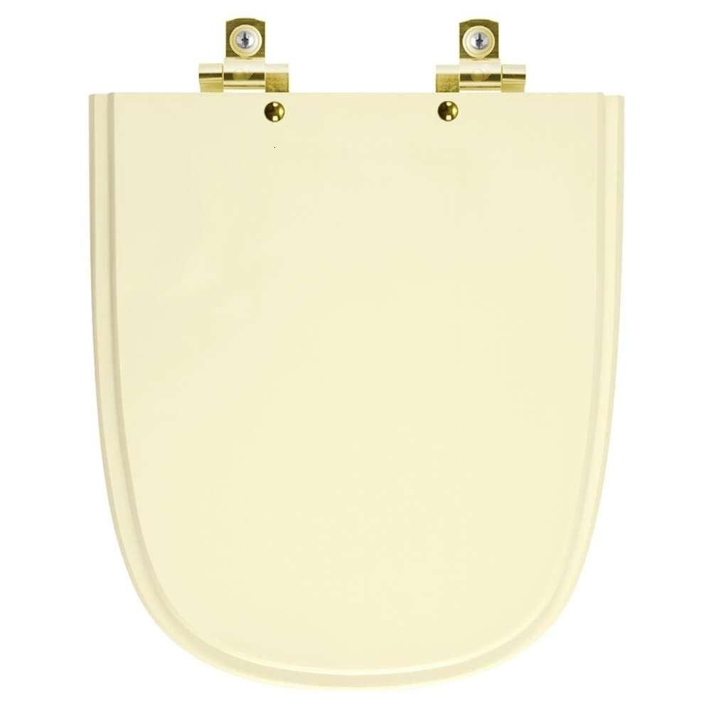 Assento Sanitário Soft Close Ibiza Bone Para Vaso Incepa Com Ferragem Dourada - 1