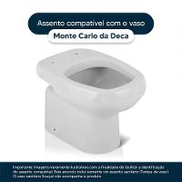 Assento Sanitário Monte Carlo Cinza Real (cinza Claro) Para Vaso Deca