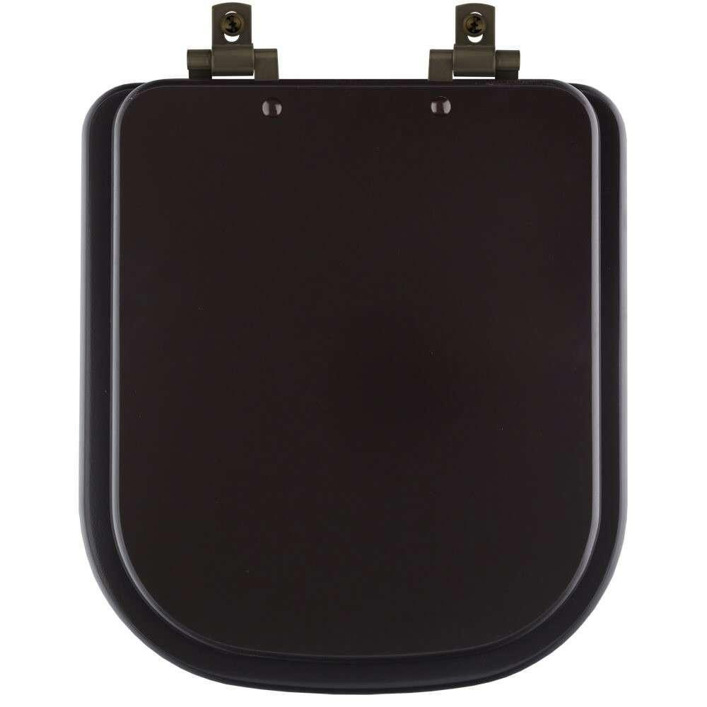 Assento Sanitário Mdf Soft Close Piano Marrom Fosco Para Vaso Deca Com Ferragem Marrom - 1