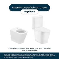 Assento Sanitário Em Mdf Gap Branco Para Bacia Roca