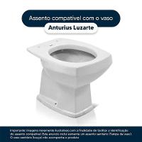 Assento Sanitário Com Fechamento Lento Anturius Cinza Claro Para Vaso Luzarte