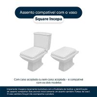 Assento Sanitário Com Amortecedor Square Biscuit Para Vaso Incepa
