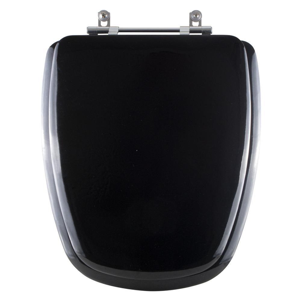 Assento Sanitario Almofadado Monte Carlo Preto Para Bacia Deca - 1
