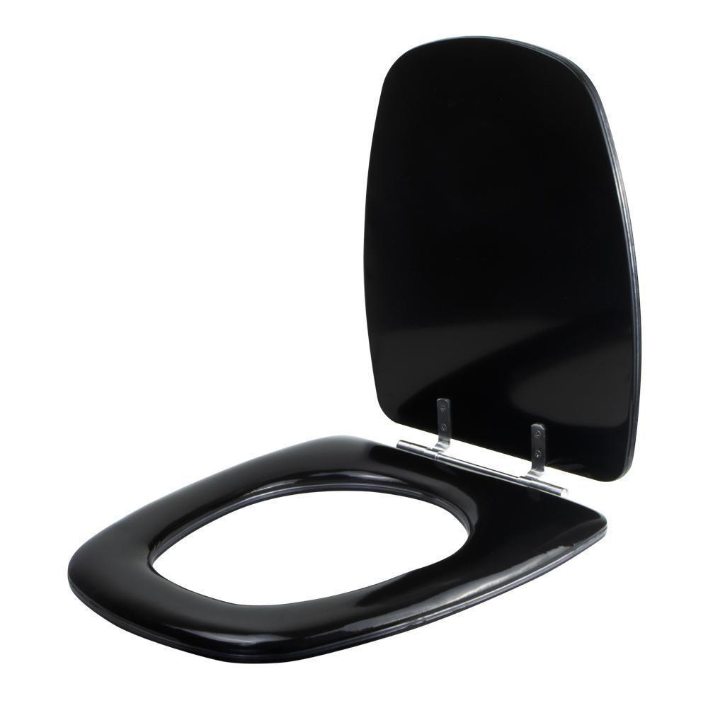 Assento Sanitario Almofadado Monte Carlo Preto Para Bacia Deca - 4