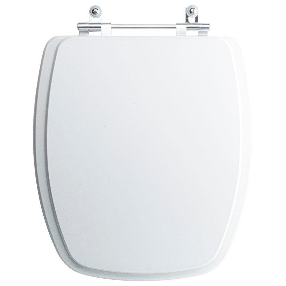 Assento Sanitário Tampa De Vaso Branco Resina Poliester Primula Plus Para Bacia Fiori - 1
