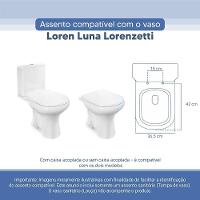 Assento Sanitário Tampa De Vaso Branco Resina Poliester Loren Luna Para Bacia Lorenzetti - 3