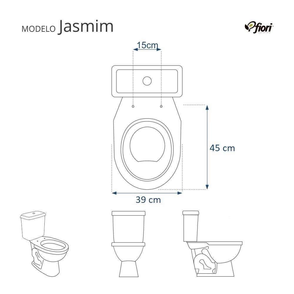 Assento Sanitário Soft Close Jasmim Salmao Para Vaso Fiori - 5