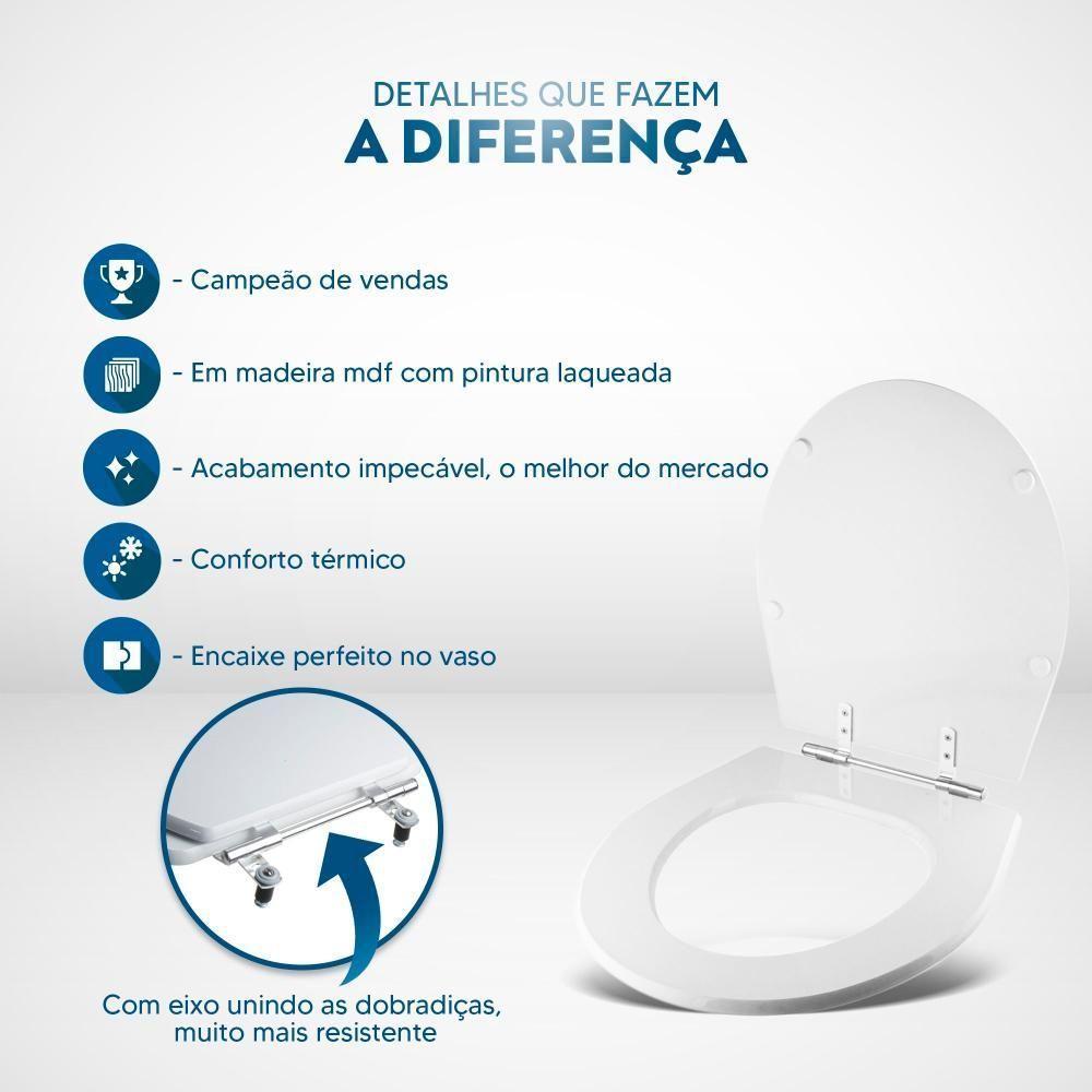 Assento Sanitário Ritz Cinza Real (cinza Claro) Para Vaso Deca - 3