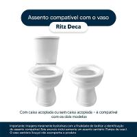 Assento Sanitário Ritz Cinza Real (cinza Claro) Para Vaso Deca
