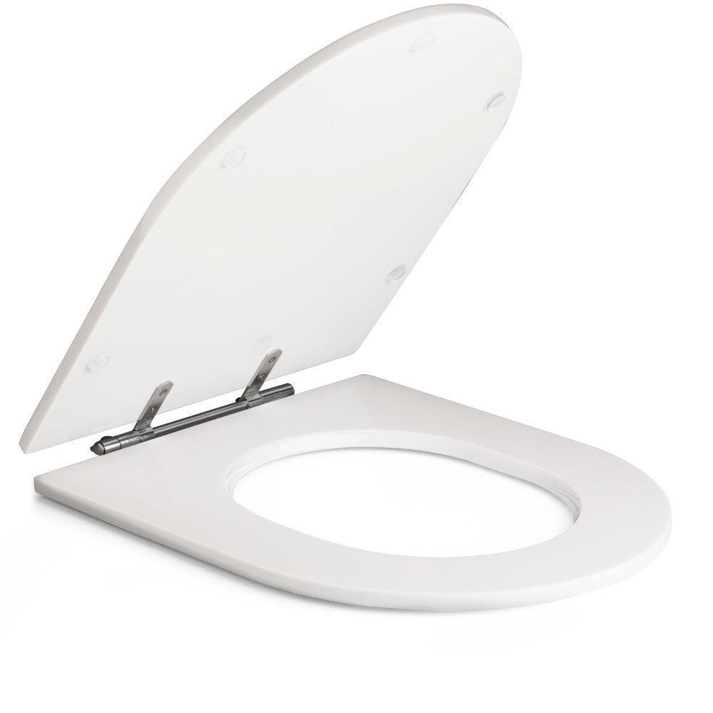 Assento Sanitário Poliéster Antibacteriano Link Lk Branco Para Vaso Deca - 2