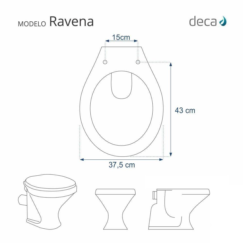 Assento Sanitário Poliester Ravena Verde Malva Para Vaso Deca - 5