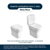 Assento Sanitário Poliéster Soft Close Nexo Onix (preto Fosco) Para Vaso Roca Com Ferragem Preta - 3
