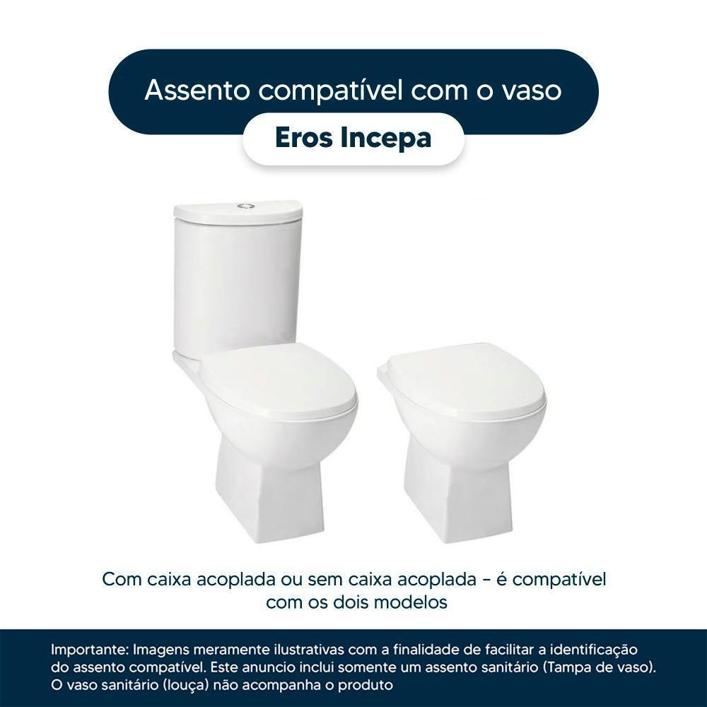 Assento Sanitário Poliester Eros Biscuit (bege Claro) Para Vaso Incepa - 4