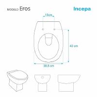 Assento Sanitário Poliester Eros Biscuit (bege Claro) Para Vaso Incepa - 5