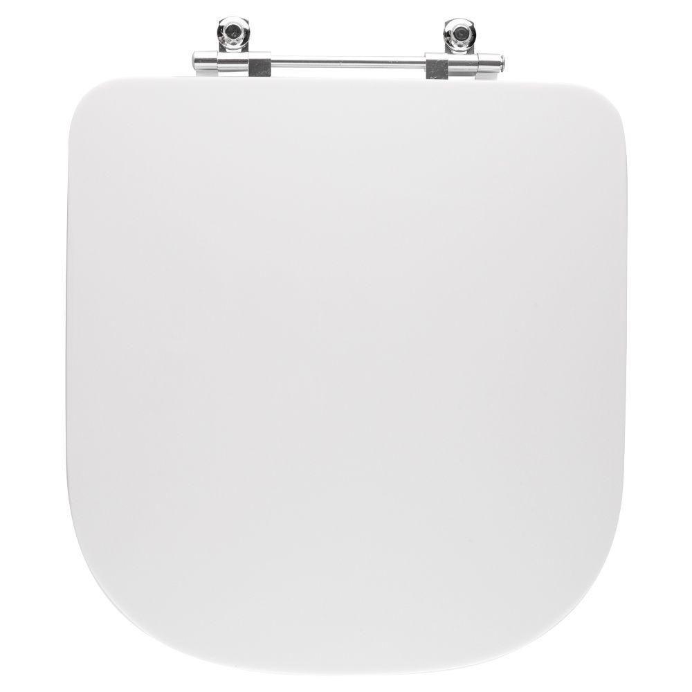 Assento Sanitário Poliéster Antibacteriano Piano Branco Para Vaso Deca - 4