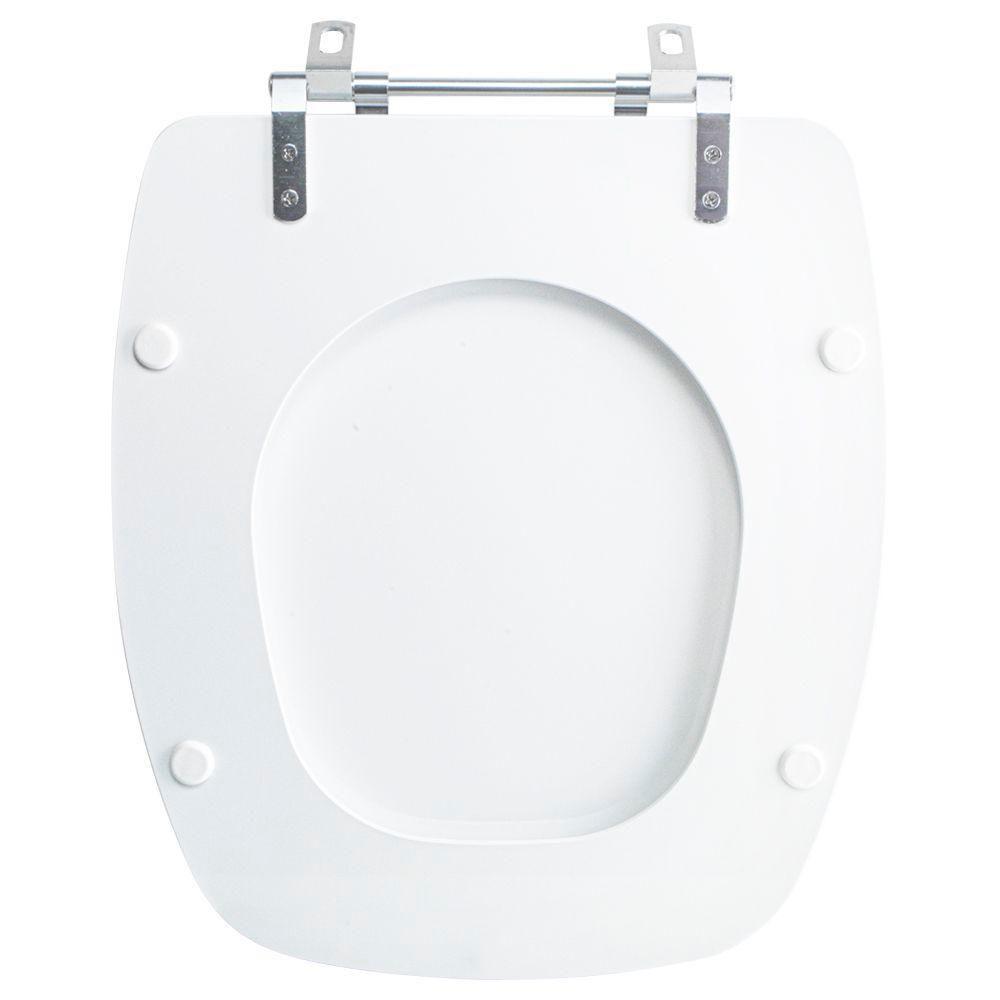 Tampa Vaso Sanitário Poliester Acrilico Primula Plus Branco Para Bacia Fiori - 5