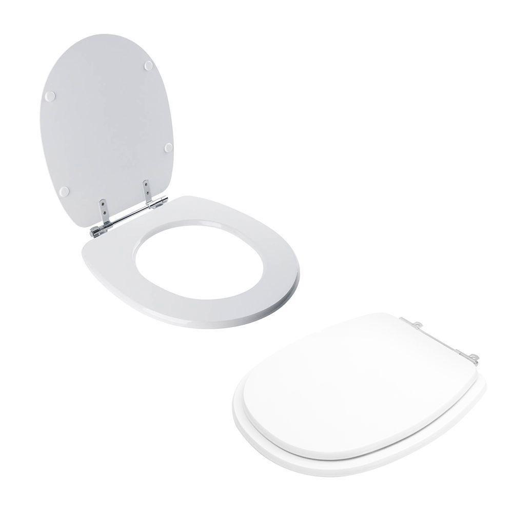 Tampa Vaso Sanitário Madeira Laqueada Loren One Branco Para Bacia Lorenzetti - 4