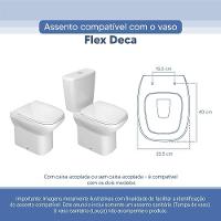 Tampa Vaso Sanitário Poliester Acrilico Flex Branco Para Bacia Deca - 3