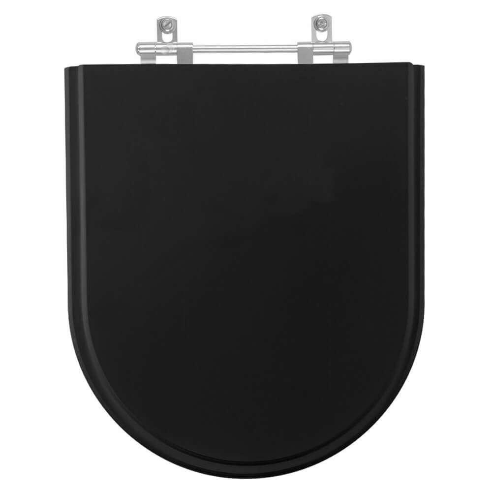 Tampa De Vaso Sanitário Firenze Preto Para Bacia Icasa - 1