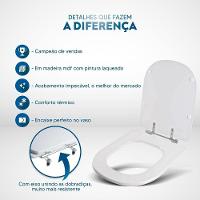 Tampa De Vaso Sanitário Vogue Plus Branco Para Bacia Deca - 3