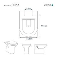 Tampa De Vaso Laqueado Com Fechamento Lento Duna Branco Para Louça Deca Com Ferragem Dourada - 3