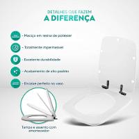 Tampa De Vaso Poliéster Com Amortecedor Boss Matte Black (preto Fosco) Para Bacia Incepa Com Ferragem Preta