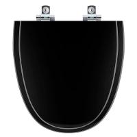 Assento Sanitário Soft Close Up Preto Para Vaso Celite - 1