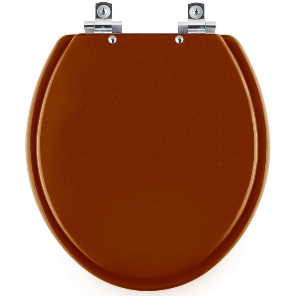 Assento Sanitário Soft Close Targa Caramelo Para Vaso Deca - 1