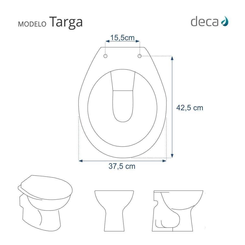 Assento Sanitário Soft Close Targa Caramelo Para Vaso Deca - 3