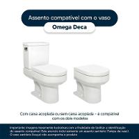 Assento Sanitário Soft Close Omega ébano (preto) Para Vaso Deca