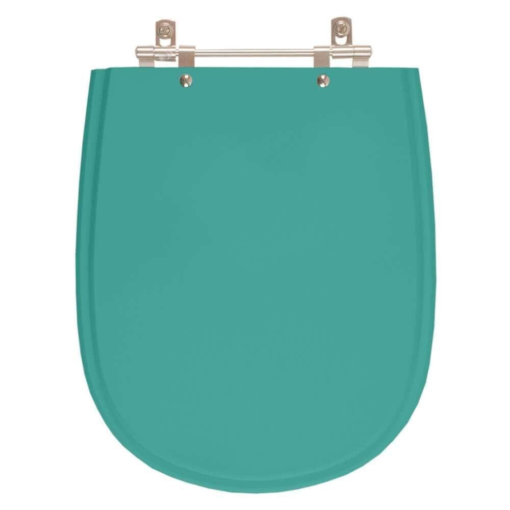 Assento Sanitário Poliester Paris Verde Aquamarine Para Vaso Ideal Standard - 1