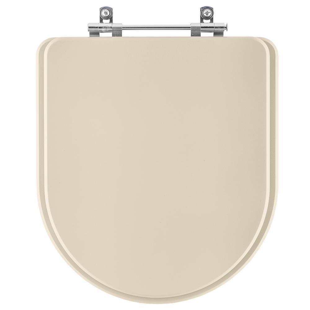 Assento Sanitário Poliéster Duomo Plus Amendoa Para Vaso Deca - 1