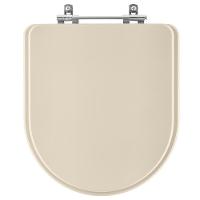 Assento Sanitário Poliéster Duomo Plus Amendoa Para Vaso Deca - 1