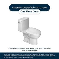 Assento Sanitário Poliéster One Piece Branco Para Vaso Deca