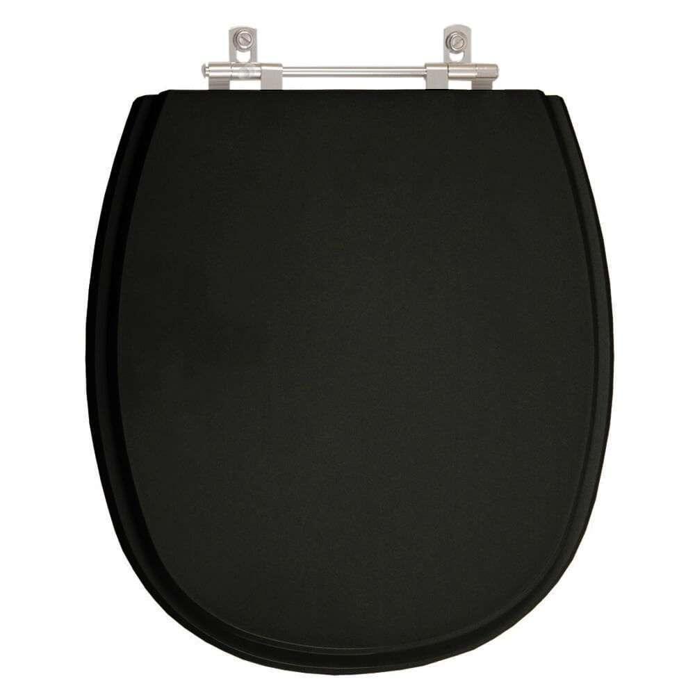 Assento Sanitário Poliéster Loren One Preto Para Vaso Lorenzetti 6lpf - 1