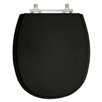 Assento Sanitário Poliéster Loren One Preto Para Vaso Lorenzetti 6lpf - 1