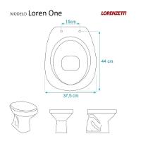 Assento Sanitário Poliéster Loren One Preto Para Vaso Lorenzetti 6lpf - 5