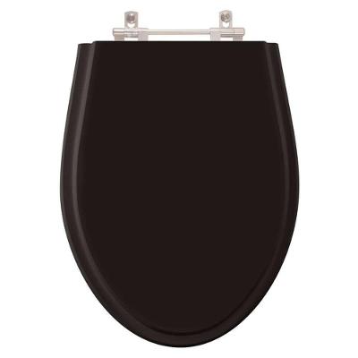Assento Sanitário Poliester Victoria Preto Para Vaso Ideal Standard
