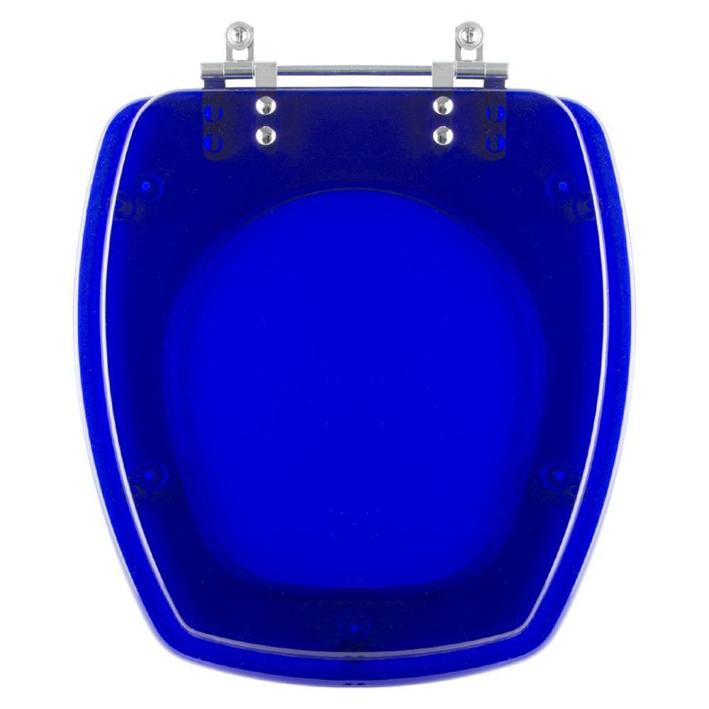 Assento Sanitário Poliester Thema Azul Transparente Para Vaso Incepa - 1