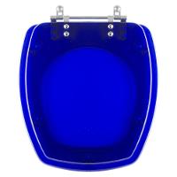 Assento Sanitário Poliester Thema Azul Transparente Para Vaso Incepa - 1