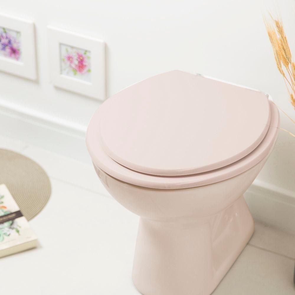 Assento Sanitário Flamingo Pêssego Rosa Shell Para Vaso Incepa - 6