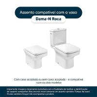 Tampa De Vaso Poliéster Dama N Branco Para Bacia Roca 6lpf