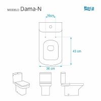 Tampa De Vaso Poliéster Dama N Branco Para Bacia Roca 6lpf - 5