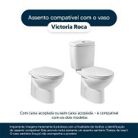 Assento Sanitario Poliester Antibacteriano Victoria Branco Para Vaso Roca - 5