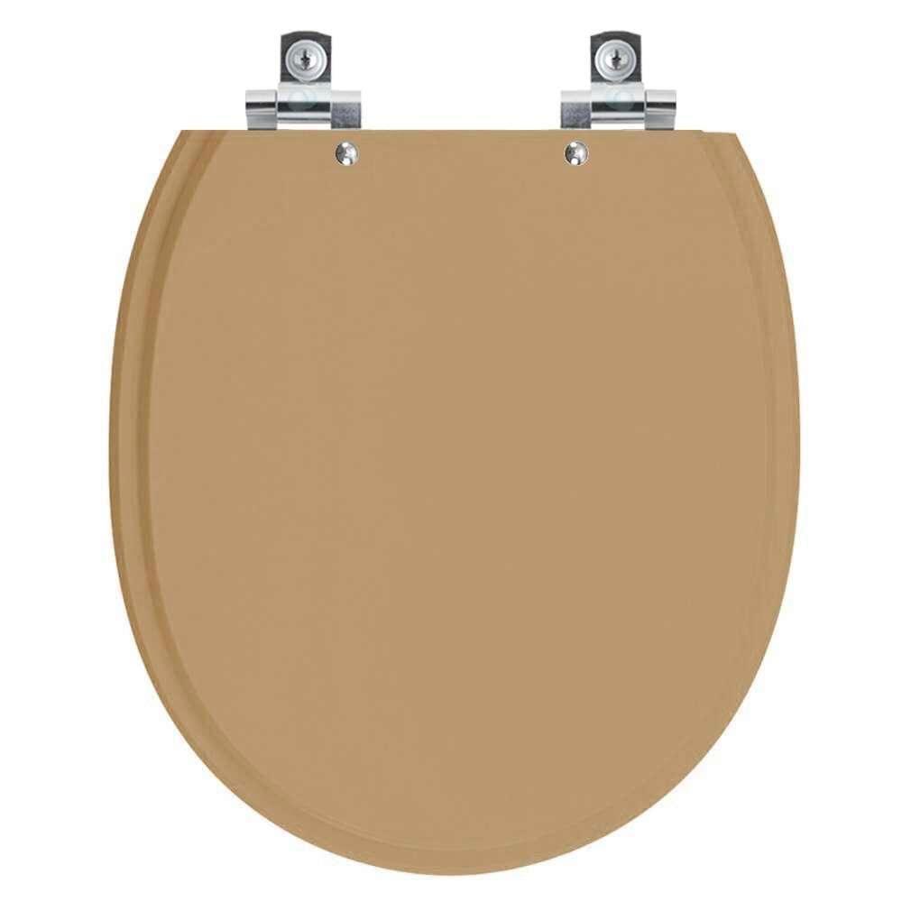 Assento Sanitário Soft Close Village Bege Castor Para Vaso Deca - 1