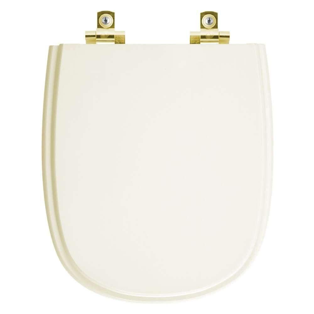 Assento Sanitário Soft Close Sabatini Palha Para Vaso Icasa Com Ferragem Dourada - 1