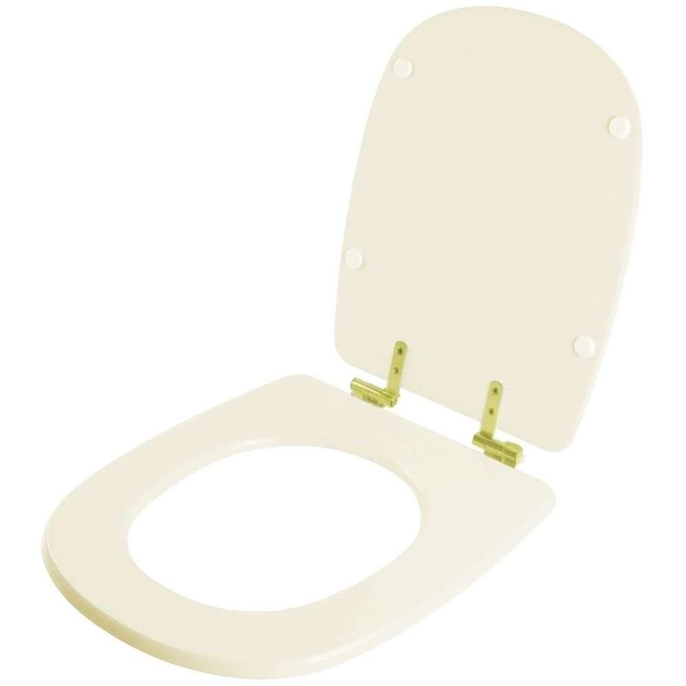 Assento Sanitário Soft Close Sabatini Palha Para Vaso Icasa Com Ferragem Dourada - 2